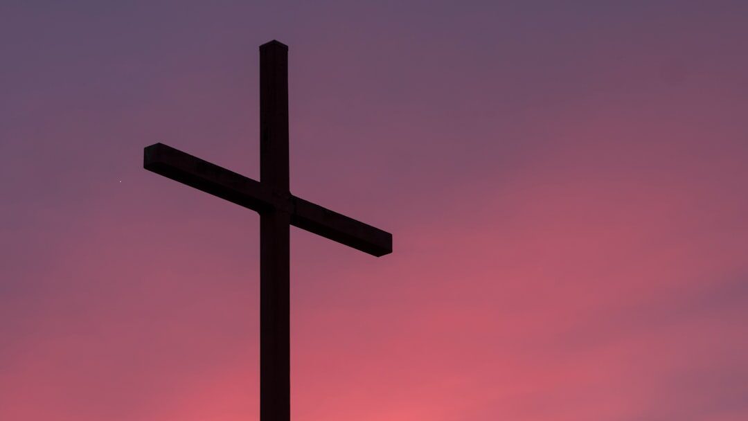 Cross during sunset